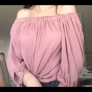 Blush Off the Shoulder Top